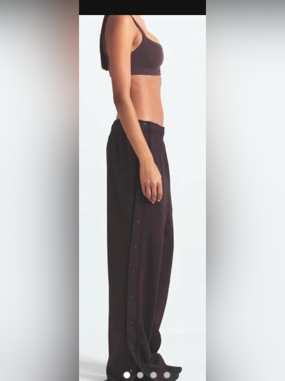NWT NIKE SKIMS Snap Track Pants small- dark roast
